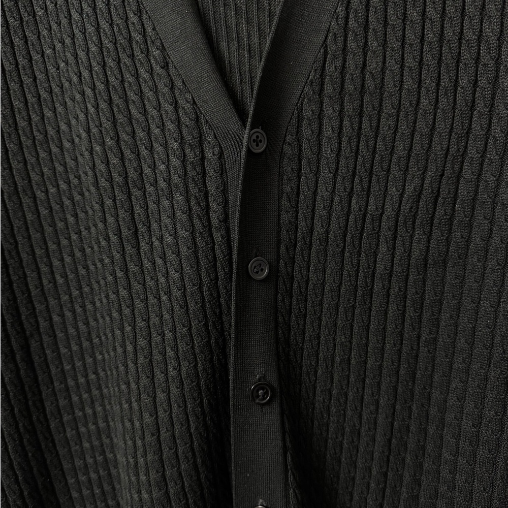 Men's Black Knitted Vest - Picture 3 of 8